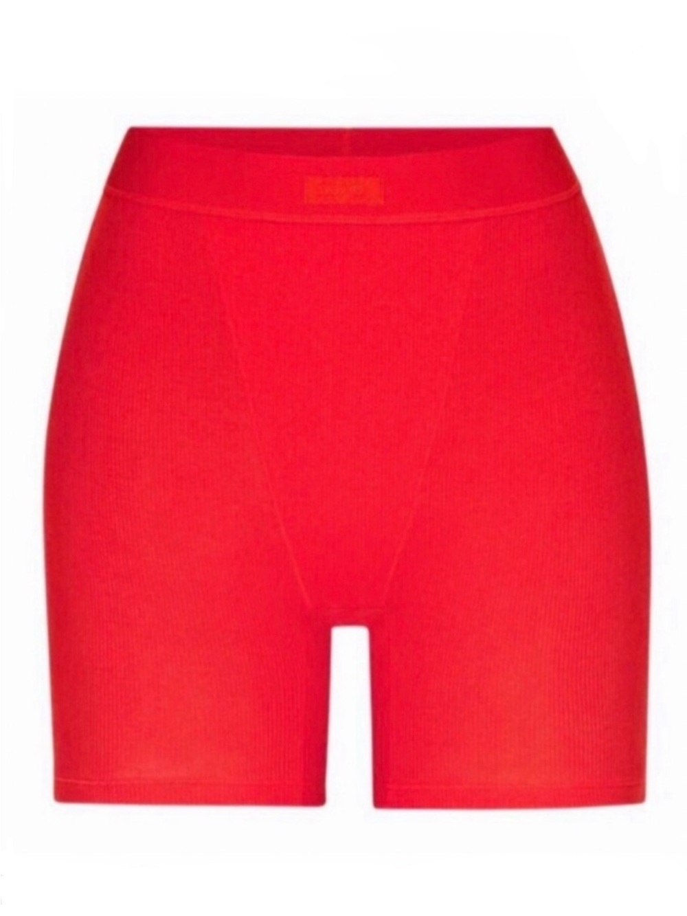 RARE skims ruby red cotton rib shorts